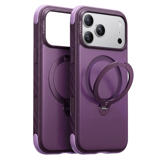 Etui MagSafe do Apple iPhone 18 Pro Max / 17 Pro Max, Torras, Ostand Q3 Rugged, Fioletowy