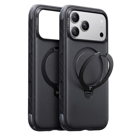 Etui MagSafe do Apple iPhone 18 Pro Max / 17 Pro Max, Torras, Ostand Q3 Rugged, czarne
