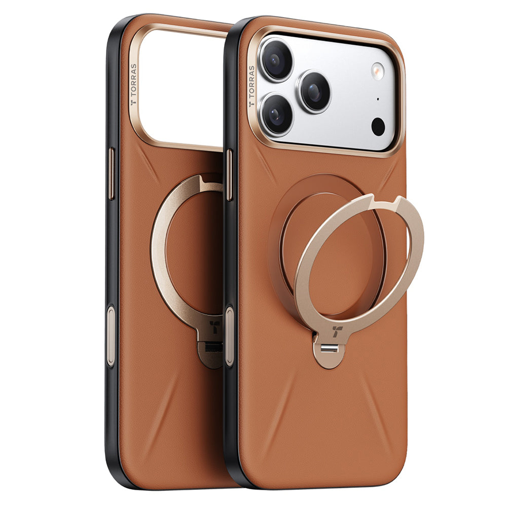 Etui MagSafe do Apple iPhone 18 Pro Max / 17 Pro Max, Torras, QPRO Leather, Brązowe