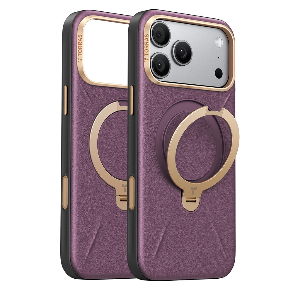 MagSafe Case for Apple iPhone 18 Pro Max / 17 Pro Max, Torras, QPRO Leather, Purple