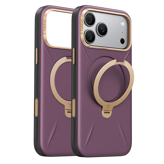 Etui MagSafe do Apple iPhone 18 Pro Max / 17 Pro Max, Torras, QPRO Leather, Fioletowy