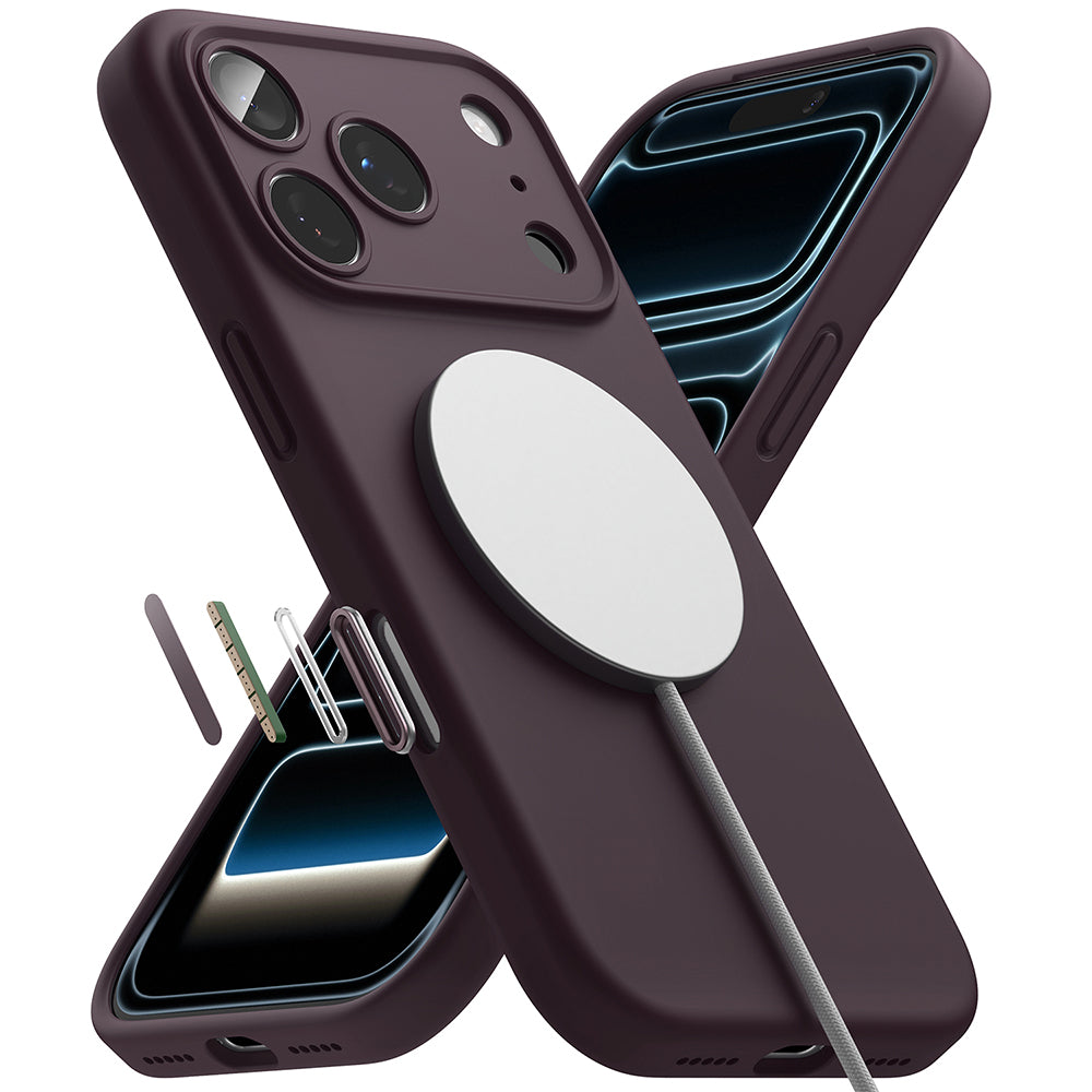 MagSafe Case for Apple iPhone 18 Pro, Ringke, Silicone, Dark Burgundy