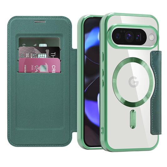 Etui MagSafe do Google Pixel 10 Pro / 10, Techsuit, SmartMag Book, Zielony
