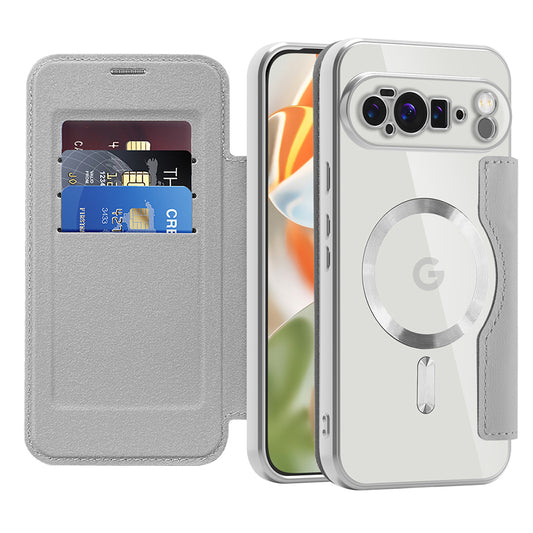 Etui MagSafe do Google Pixel 10 Pro XL, Techsuit, SmartMag Book, Szary