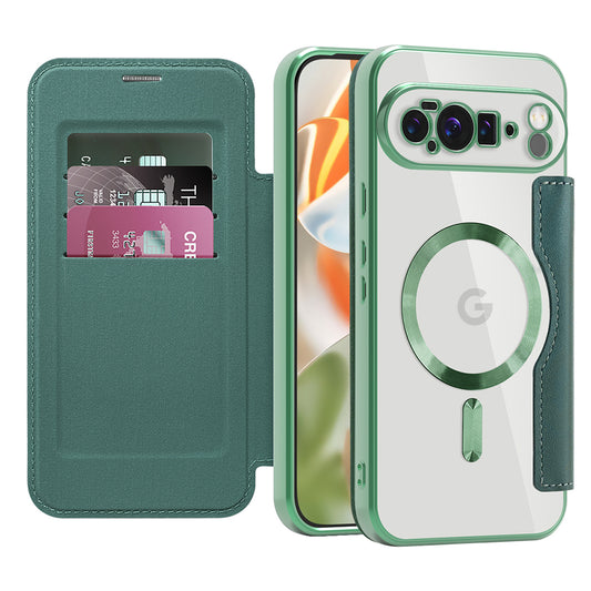 Etui MagSafe do Google Pixel 10 Pro XL, Techsuit, SmartMag Book, Zielony
