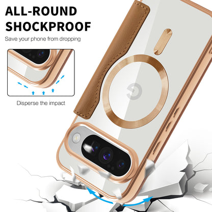 Etui MagSafe do Google Pixel 10 Pro / 10, Techsuit, SmartMag Book, Brązowy