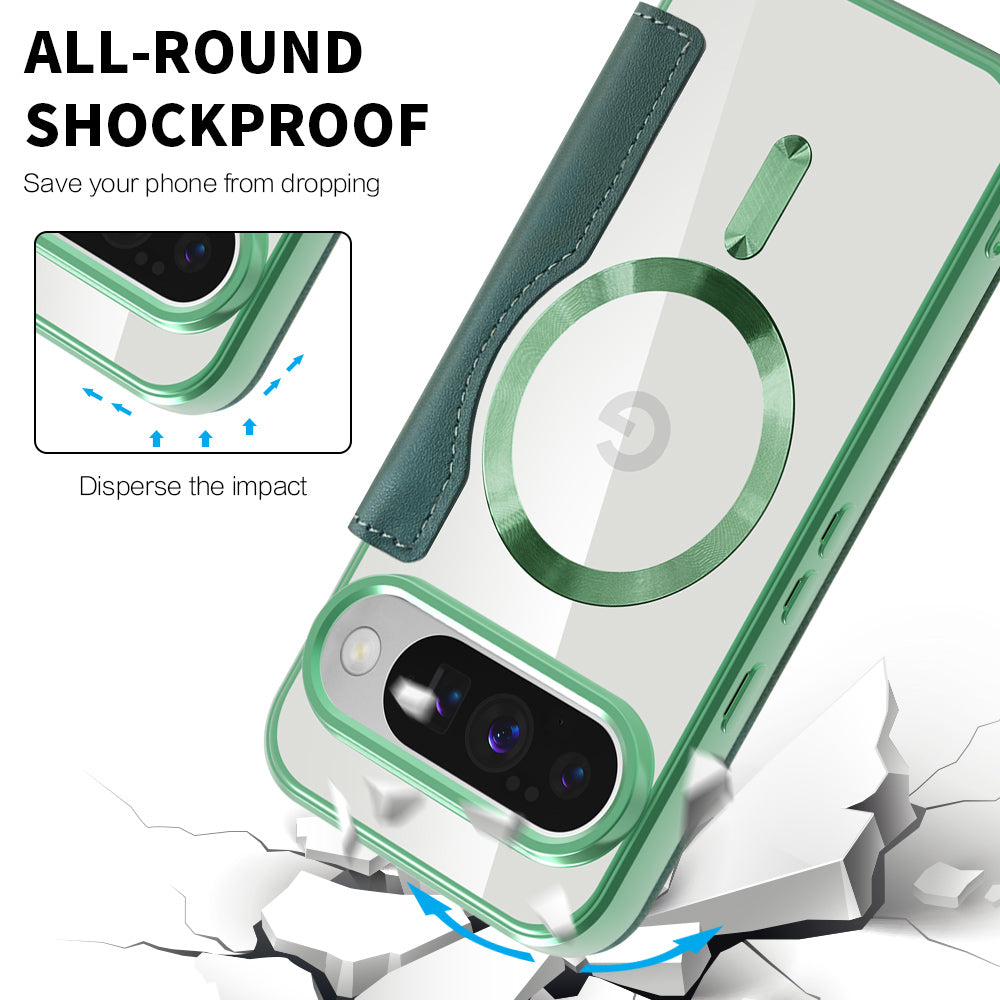 Etui MagSafe do Google Pixel 10 Pro / 10, Techsuit, SmartMag Book, Zielony