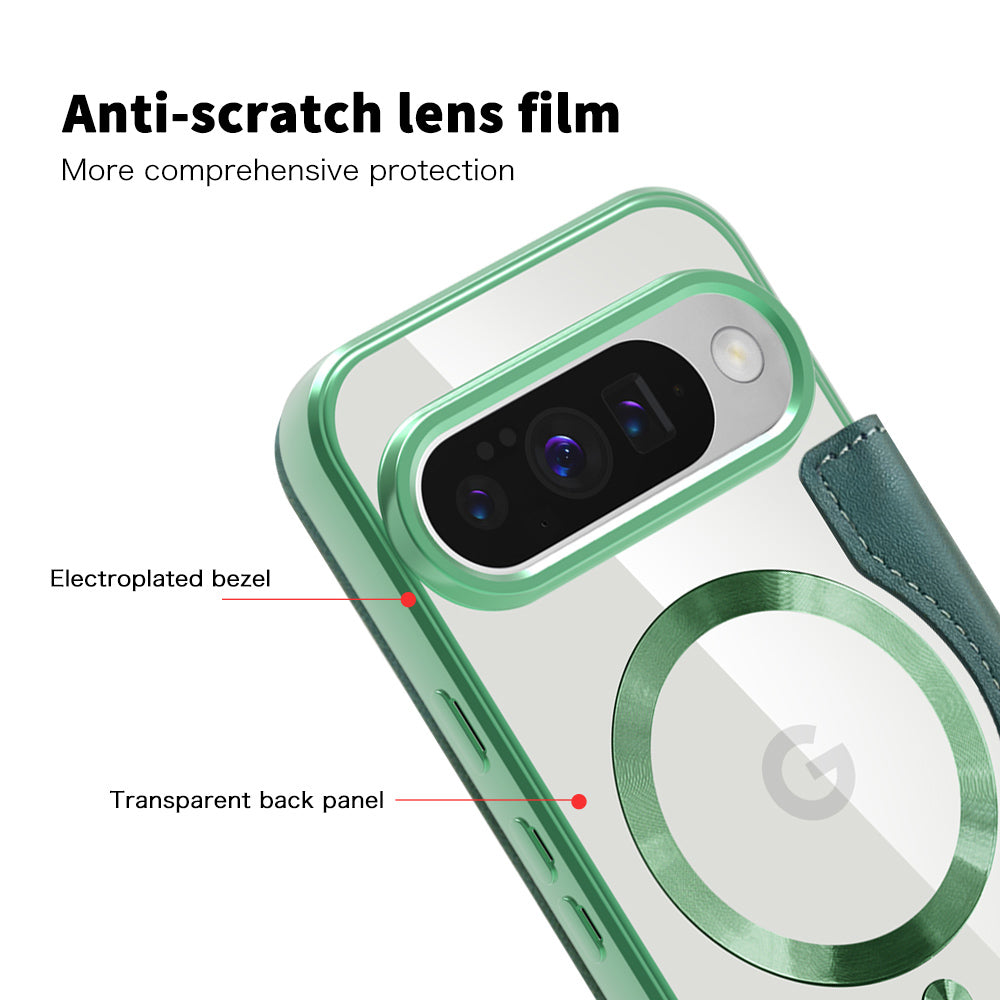 Etui MagSafe do Google Pixel 10 Pro / 10, Techsuit, SmartMag Book, Zielony