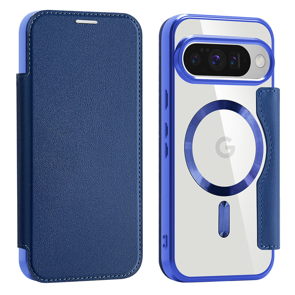 Etui MagSafe do Google Pixel 10 Pro / 10, Techsuit, SmartMag Book, Niebieskie