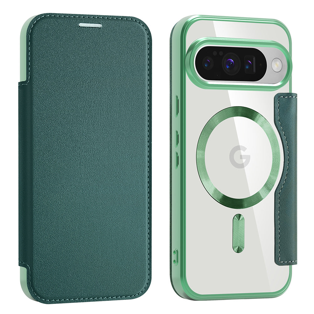 Etui MagSafe do Google Pixel 10 Pro / 10, Techsuit, SmartMag Book, Zielony