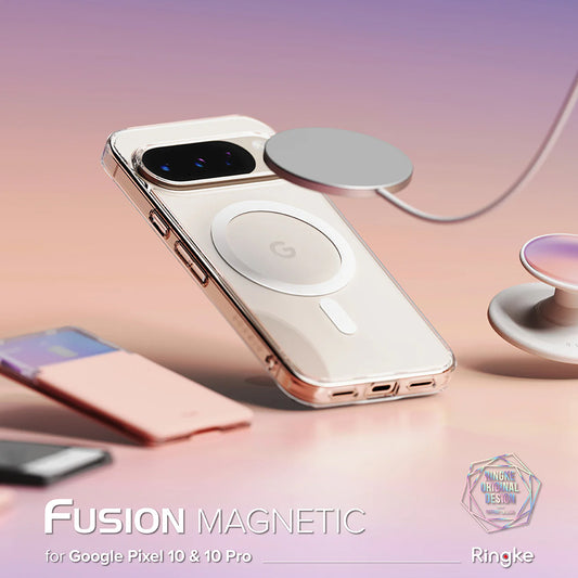 Etui MagSafe do Google Pixel 10 Pro / 10, Ringke, Fusion, Przezroczyste