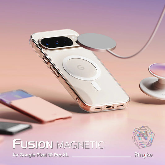 Etui MagSafe do Google Pixel 10 Pro XL, Ringke, Fusion, Przezroczyste