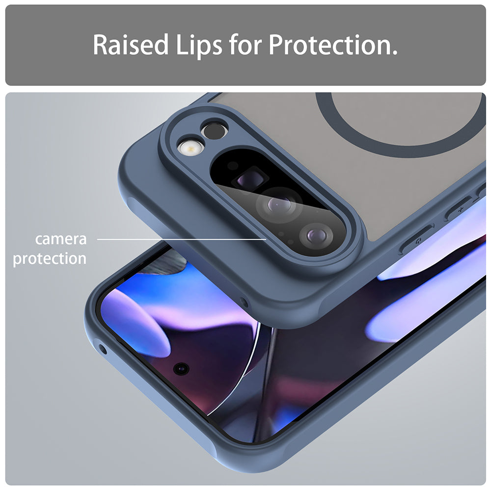 MagSafe Case for Google Pixel 10 Pro XL, Techsuit, HaloFrost II, Navy Blue