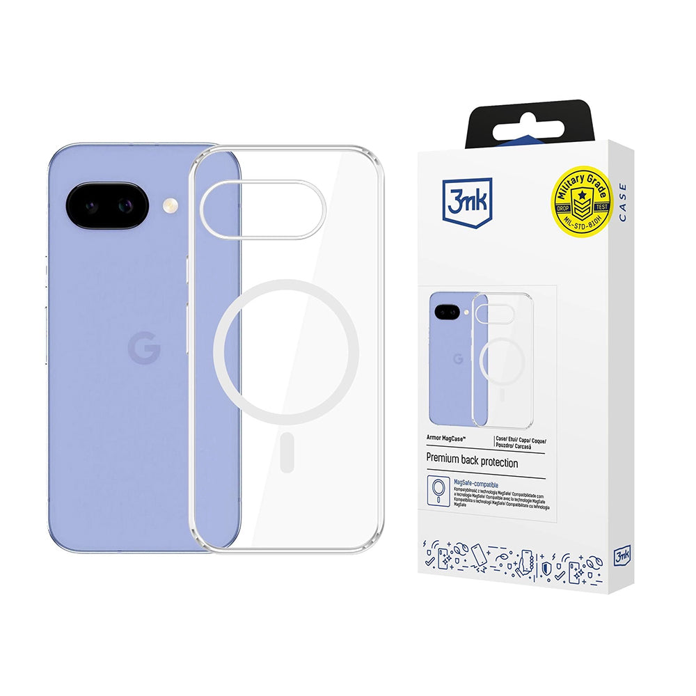 Etui MagSafe dla Google Pixel 10a, 3MK, Armor MagCase, Przezroczyste