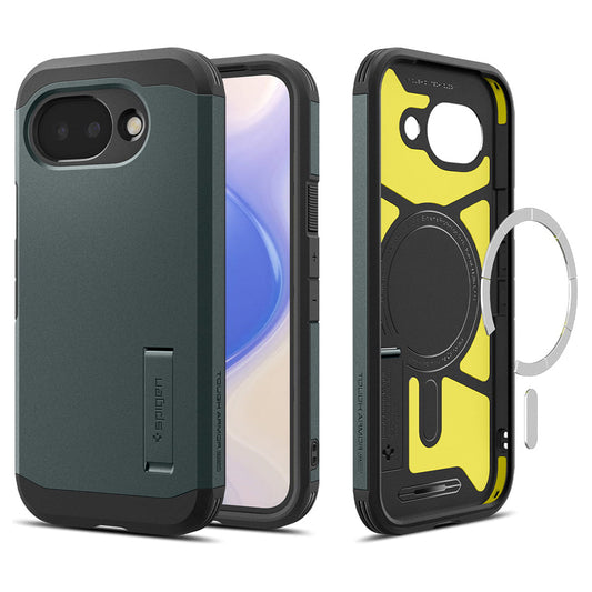 Etui MagSafe dla Google Pixel 10a, Spigen, Tough Armor, Zielony ACS11282