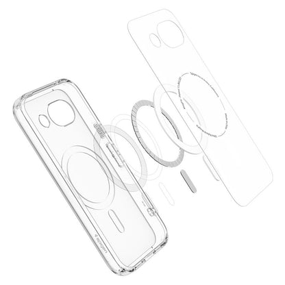 Etui MagSafe dla Google Pixel 10a, Spigen, Ultra Hybrid, Przezroczyste Szare ACS11277