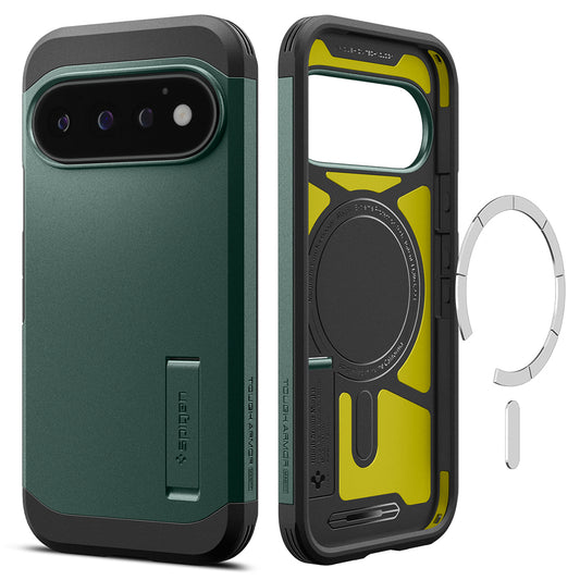 Etui MagSafe do Google Pixel 11 Pro, Spigen, Tough Armor, Zielony ACS11859