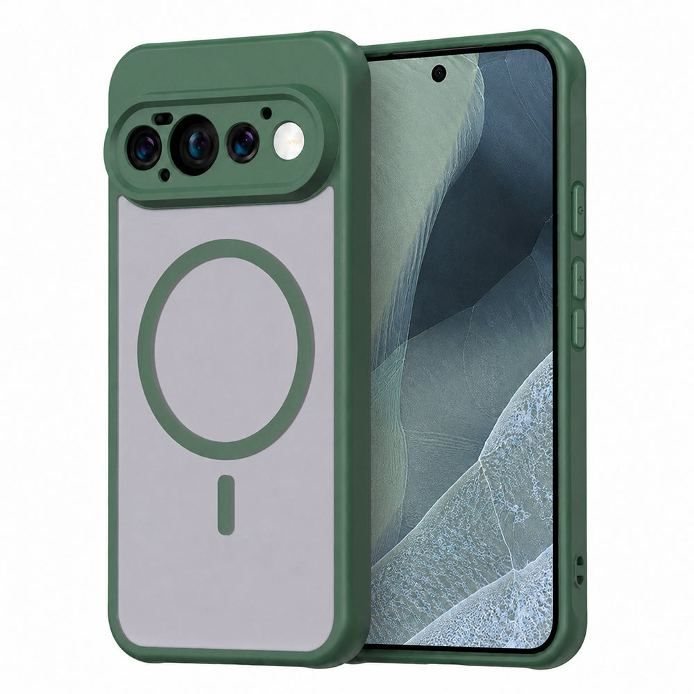 MagSafe Case for Google Pixel 11 Pro, Techsuit, HaloFrost II, Green