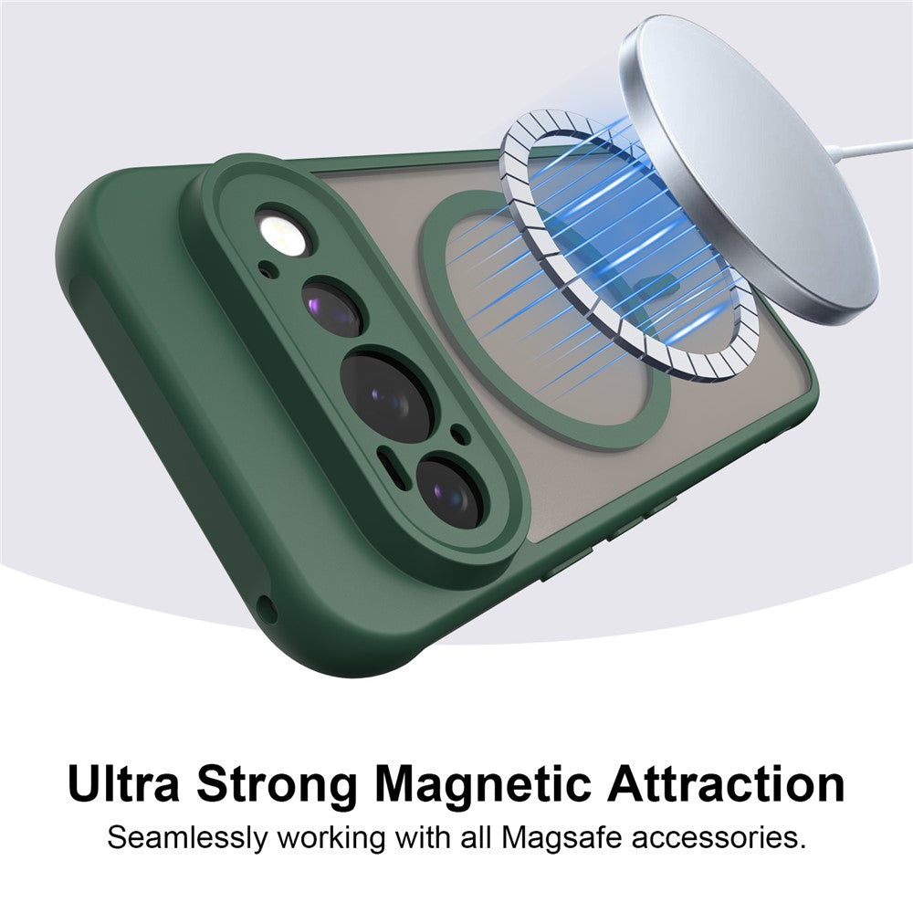 MagSafe Case for Google Pixel 11 Pro, Techsuit, HaloFrost II, Green