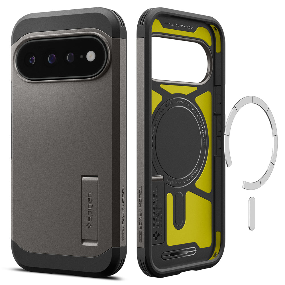 MagSafe Case for Google Pixel 11 Pro XL, Spigen, Tough Armor, Gray ACS11865