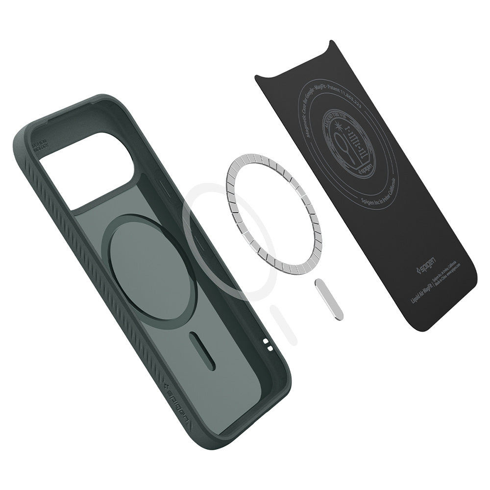 Etui MagSafe do Google Pixel 11, Spigen, Liquid Air, Zielony ACS11853