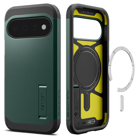 Etui MagSafe do Google Pixel 11, Spigen, Tough Armor, Zielony ACS11854