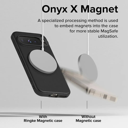 Etui MagSafe do Google Pixel 9 Pro, Ringke, Onyx, Czarna