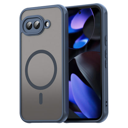 MagSafe Case for Google Pixel 9a, Techsuit, HaloFrost II, Navy Blue