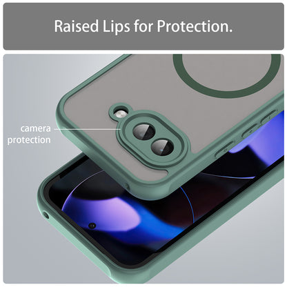 MagSafe Case for Google Pixel 9a, Techsuit, HaloFrost II, Green