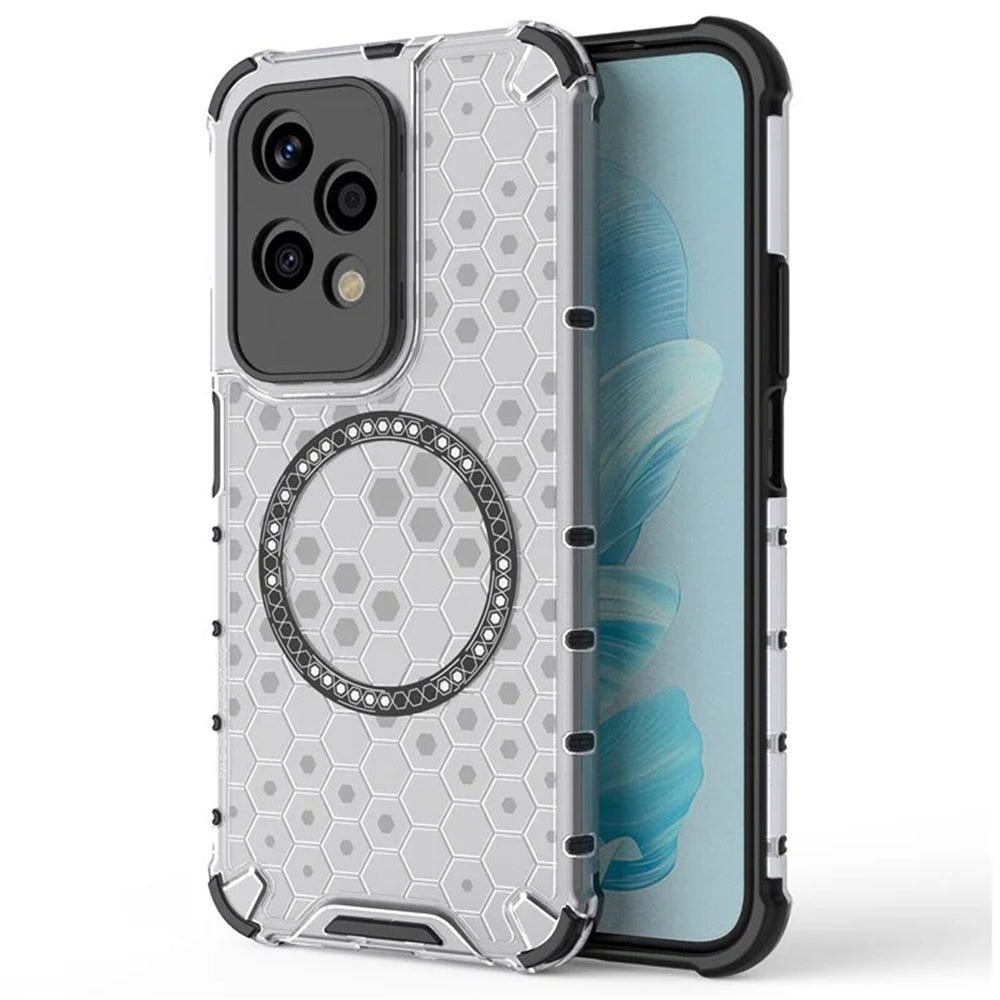 Etui MagSafe do Honor 200 Lite, Techsuit, HoneyComb Shield, Białe