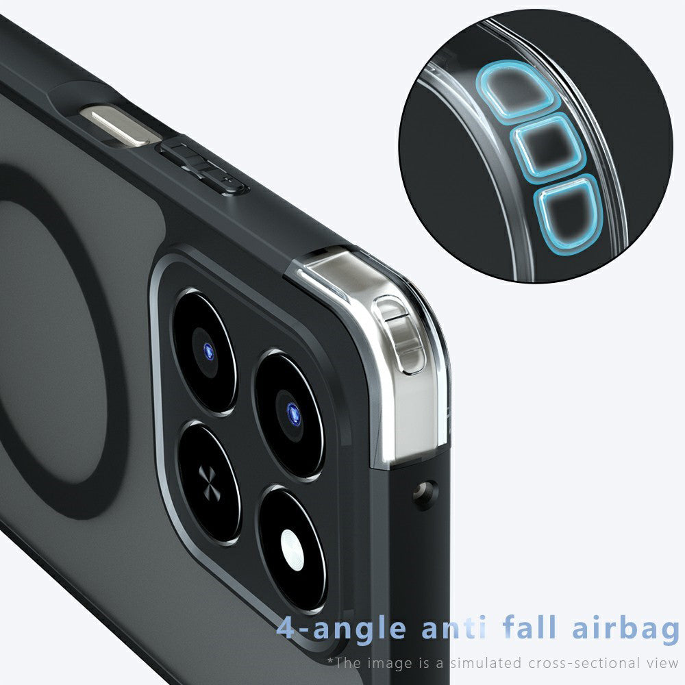 Etui MagSafe dla Honor 400 Smart 4G / X7d 4G / 400 Smart 5G, Techsuit, PureFrost, Czarne Satynowe