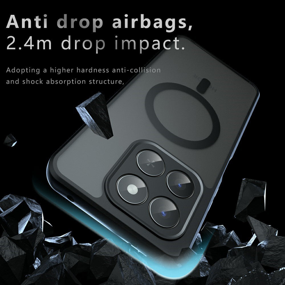 Etui MagSafe dla Honor 400 Smart 4G / X7d 4G / 400 Smart 5G, Techsuit, PureFrost, Czarne Satynowe