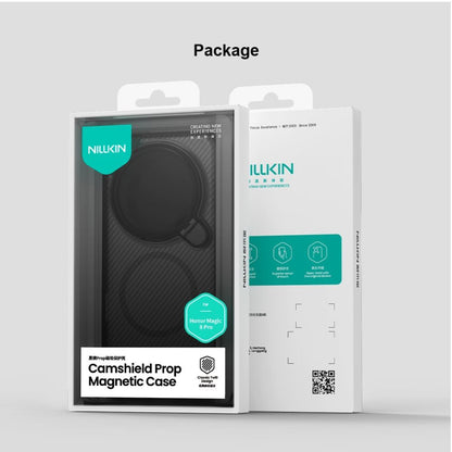 Etui MagSafe do Honor Magic8 Pro, Nillkin, CamShield Prop, Czarna Przezroczysta