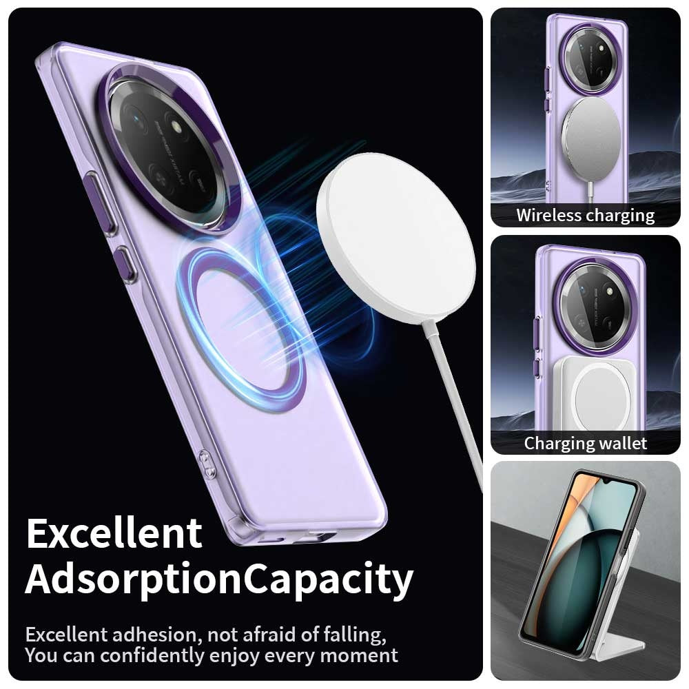 Etui MagSafe do Honor X9c / Magic7 Lite, Techsuit, CandyCase, Fioletowy