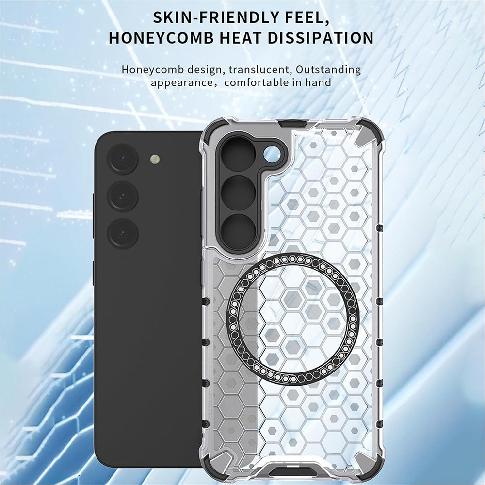 Etui MagSafe do Honor X9c / Magic7 Lite, Techsuit, HoneyComb Shield, Białe