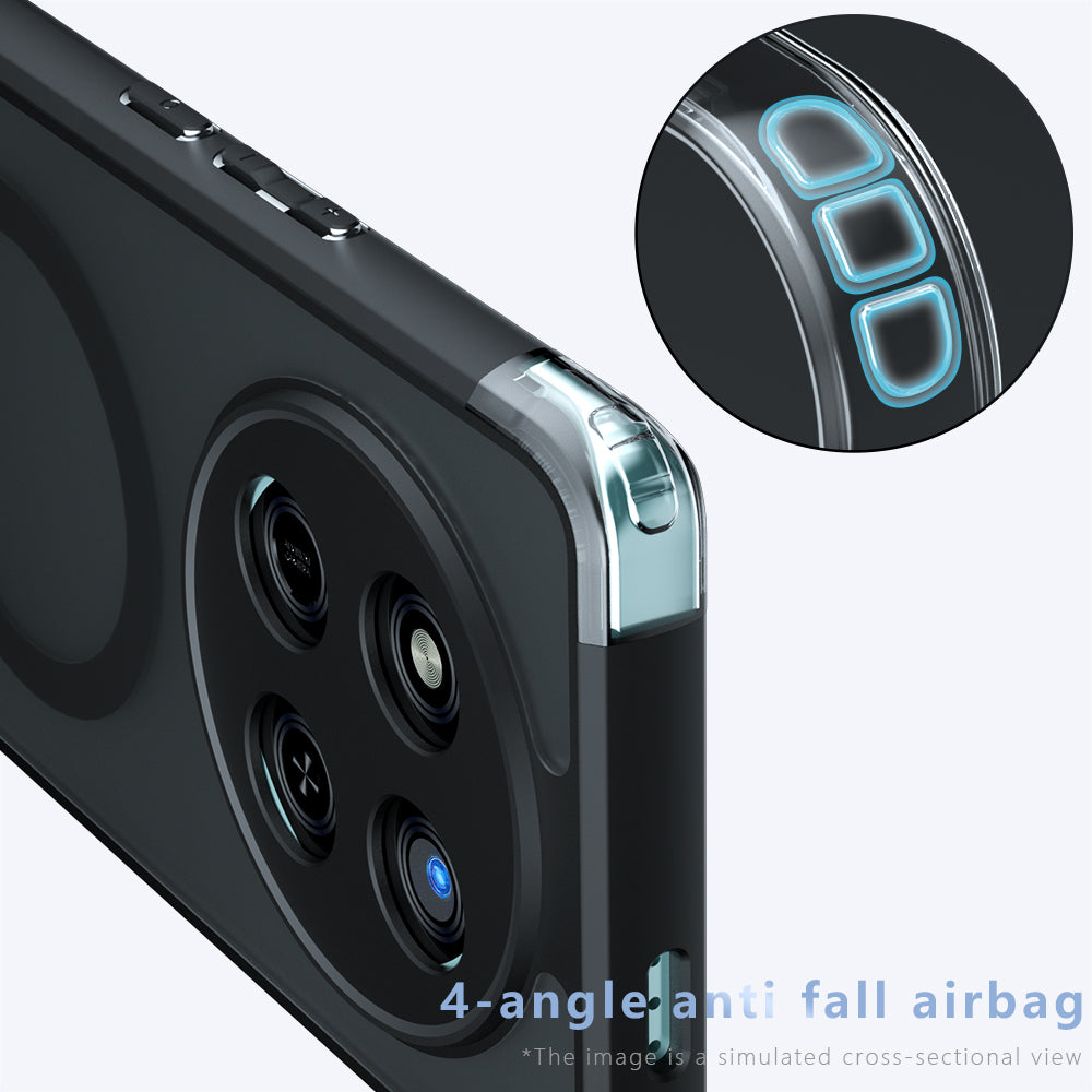 Etui MagSafe do Honor X9c / Magic7 Lite, Techsuit, PureFrost, czarne