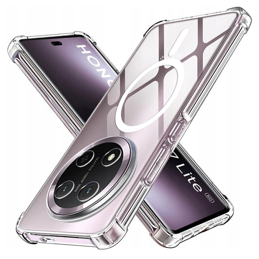 Etui MagSafe do Honor X9c / Magic7 Lite, Techsuit, odporne na wstrząsy, przezroczyste