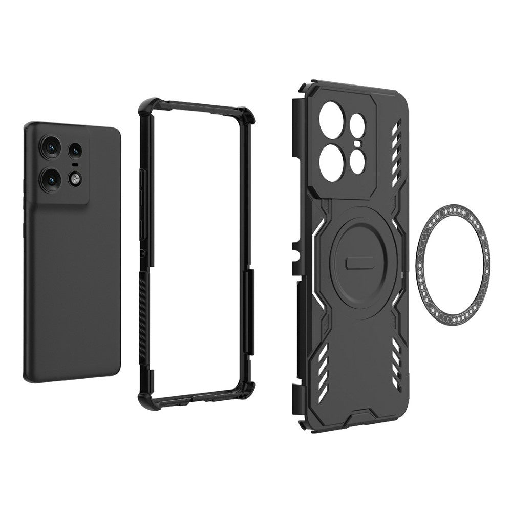 MagSafe Case for Motorola Edge 50 Pro, Techsuit, ArmorMag, Black