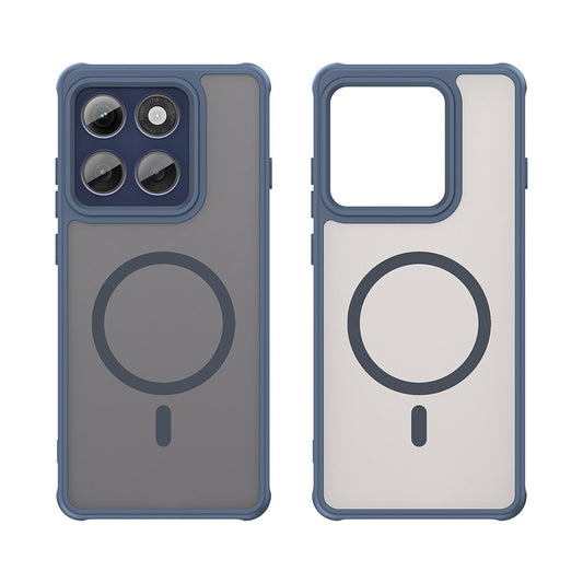 MagSafe Case for Motorola Edge 60 Pro, Techsuit, HaloFrost II (Big Lens Hole), Navy Blue