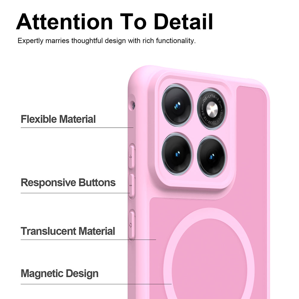 Etui MagSafe do Motorola Edge 70 Fusion, Techsuit, HaloFrost II, Różowe