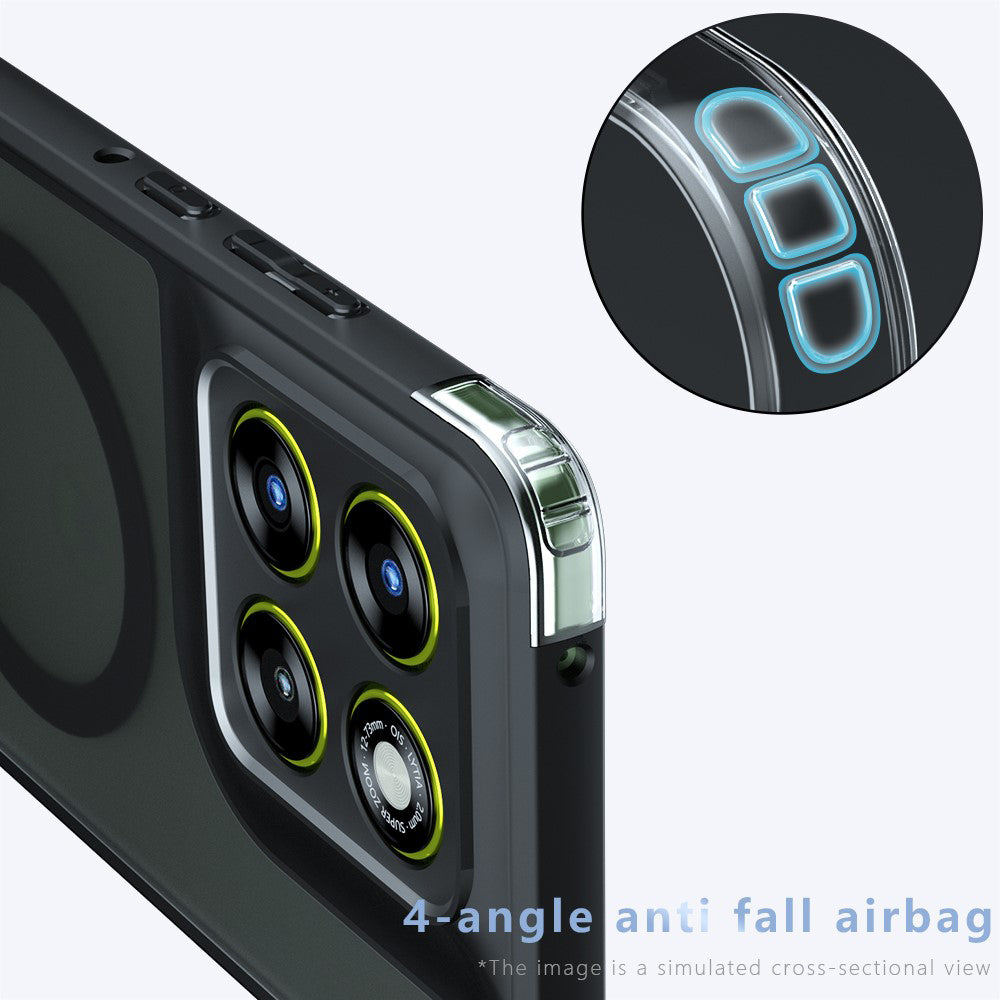 Etui MagSafe do Motorola Edge 70 Fusion, Techsuit, PureFrost, Czarna Satynowa