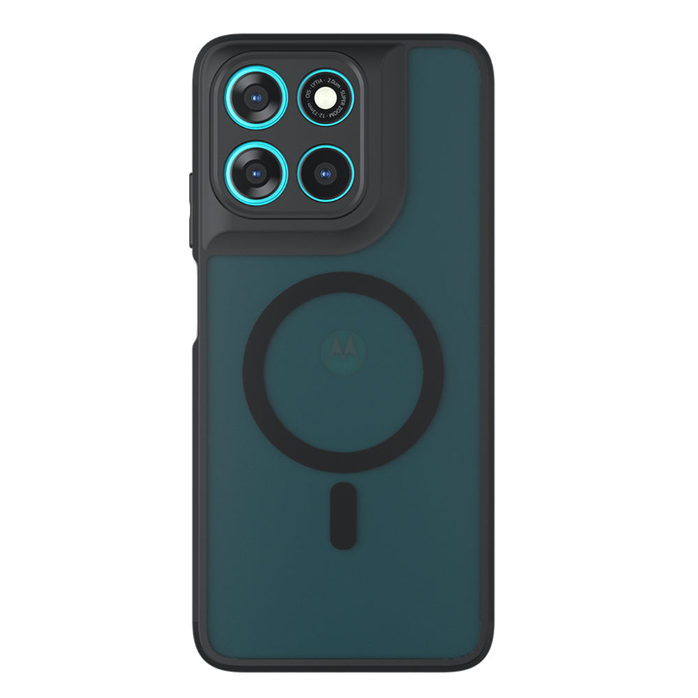 Etui MagSafe dla Motorola Moto G77 / G67, Techsuit, PureFrost, Czarne Satynowe