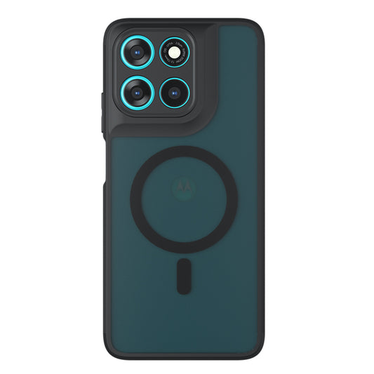 Etui MagSafe dla Motorola Moto G77 / G67, Techsuit, PureFrost, Czarne Satynowe