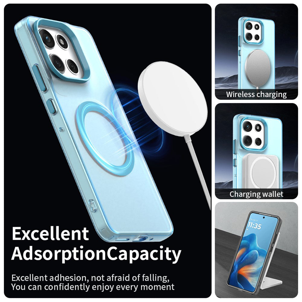 Etui MagSafe dla Motorola Moto G86, Techsuit, CandyCase, Niebieskie