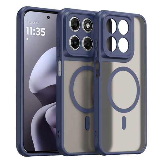 MagSafe Case for Motorola Moto G87 / G77 / G67, Techsuit, HaloFrost II, Navy Blue
