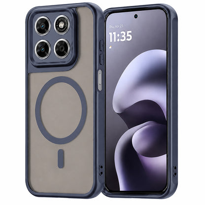 Etui MagSafe do Motorola Moto G87 / G77 / G67, Techsuit, HaloFrost II, Granatowy