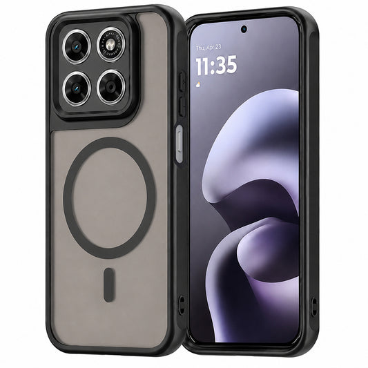 Etui MagSafe do Motorola Moto G87 / G77 / G67, Techsuit, HaloFrost II, czarne