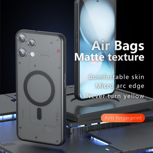 Etui MagSafe dla Nothing Phone (3a) Lite, Techsuit, PureFrost, Czarne Satynowe