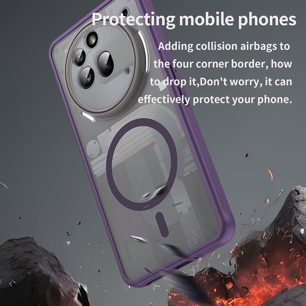 Etui MagSafe do Nothing Phone (3a) Pro, Techsuit, HaloFrost II, Fioletowy