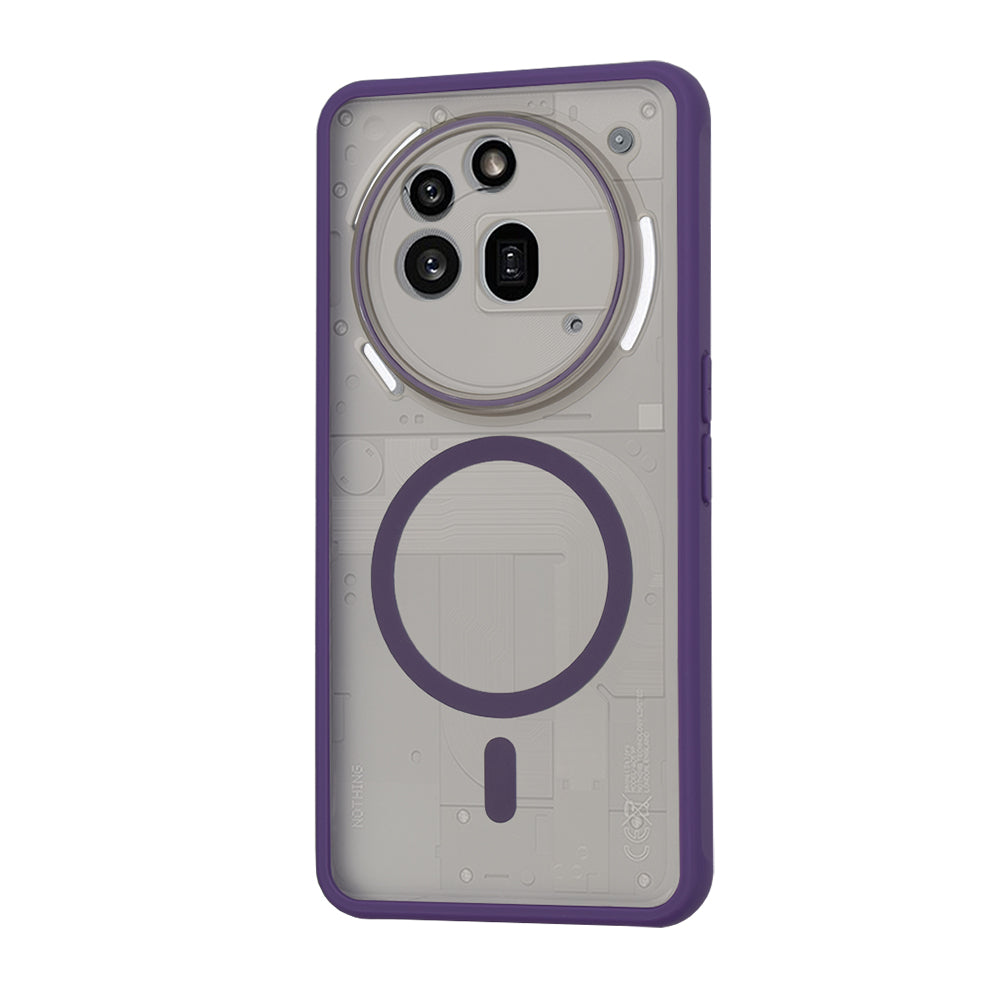 Etui MagSafe do Nothing Phone (3a) Pro, Techsuit, HaloFrost, Ciemny Fiolet